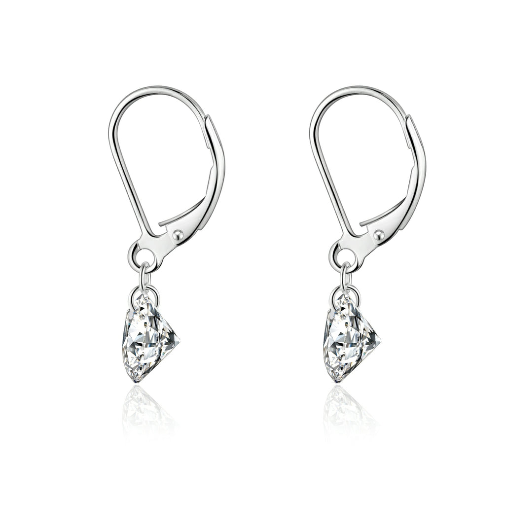 Top-quality Moissanite Luxury And Fashionable Light Luxury Jewelry Silver Stud Earrings S925 Silver Plated Platinum