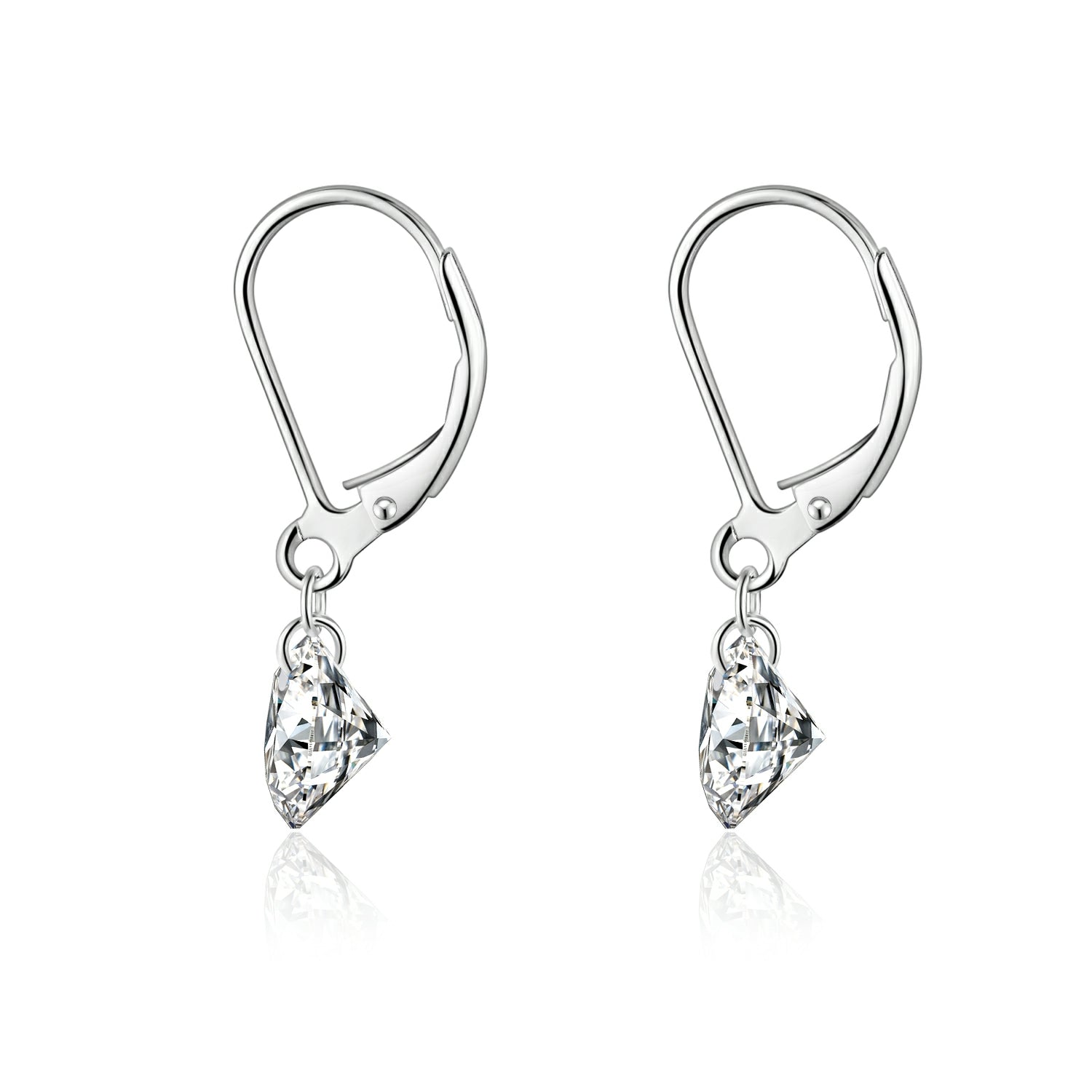 Top-quality Moissanite Luxury And Fashionable Light Luxury Jewelry Silver Stud Earrings S925 Silver Plated Platinum