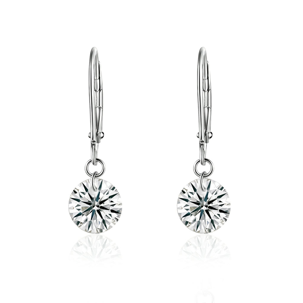 Top-quality Moissanite Luxury And Fashionable Light Luxury Jewelry Silver Stud Earrings S925 Silver Plated Platinum
