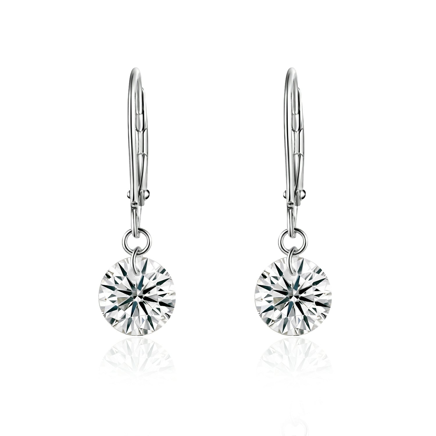Top-quality Moissanite Luxury And Fashionable Light Luxury Jewelry Silver Stud Earrings S925 Silver Plated Platinum