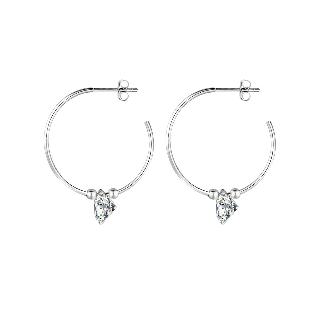 Top-quality Moissanite Luxury And Fashionable Light Luxury Jewelry Silver Stud Earrings S925 Silver Plated Platinum