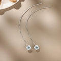 Top-quality Moissanite Luxury And Fashionable Light Luxury Jewelry Silver Stud Earrings S925 Silver Plated Platinum
