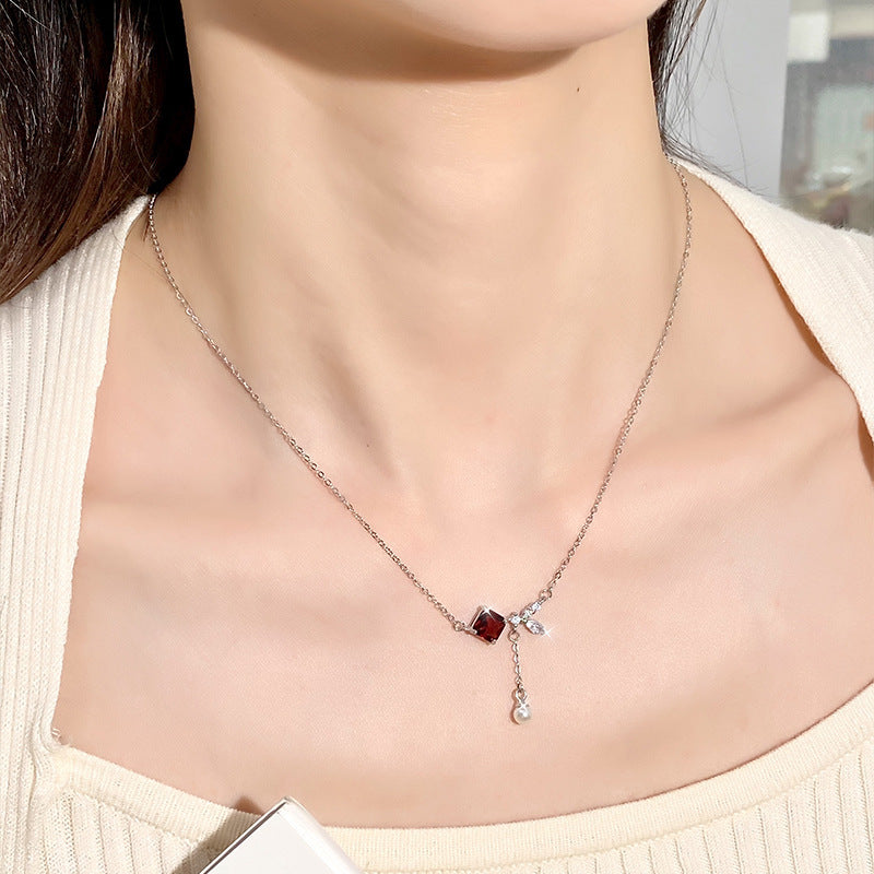 Natural Crystal Topaz Sterling Silver Necklace