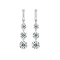 Top-quality Moissanite Luxury And Fashionable Light Luxury Jewelry Silver Stud Earrings S925 Silver Plated Platinum