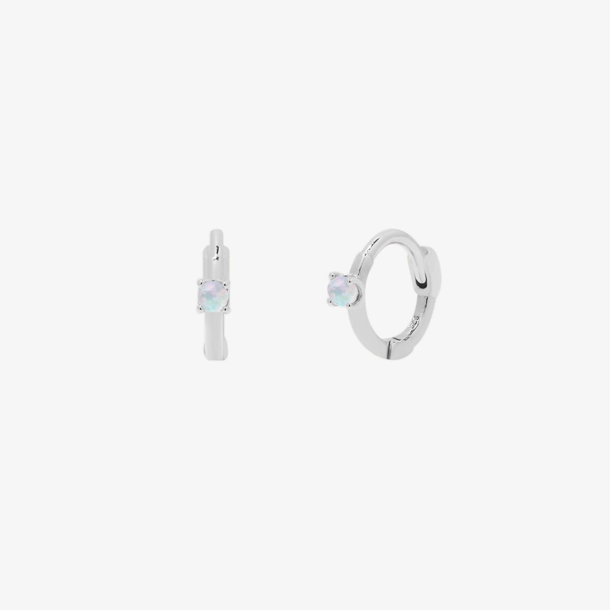 Opal Slim Huggie Earring-5