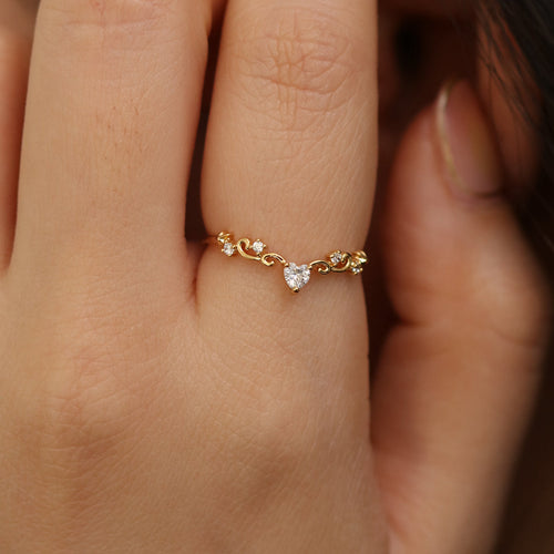 Elegant heart ring-1