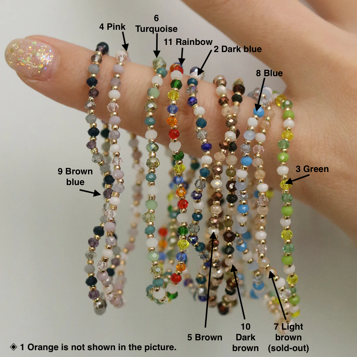 Gemstone stretchable bracelet-3