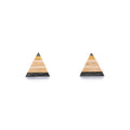 Triangle Recycled Skateboard Stud Earrings-1