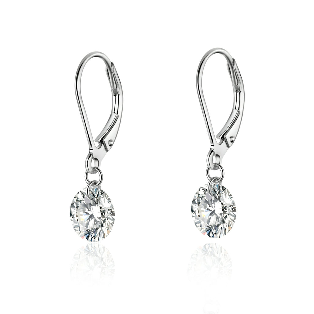 Top-quality Moissanite Luxury And Fashionable Light Luxury Jewelry Silver Stud Earrings S925 Silver Plated Platinum