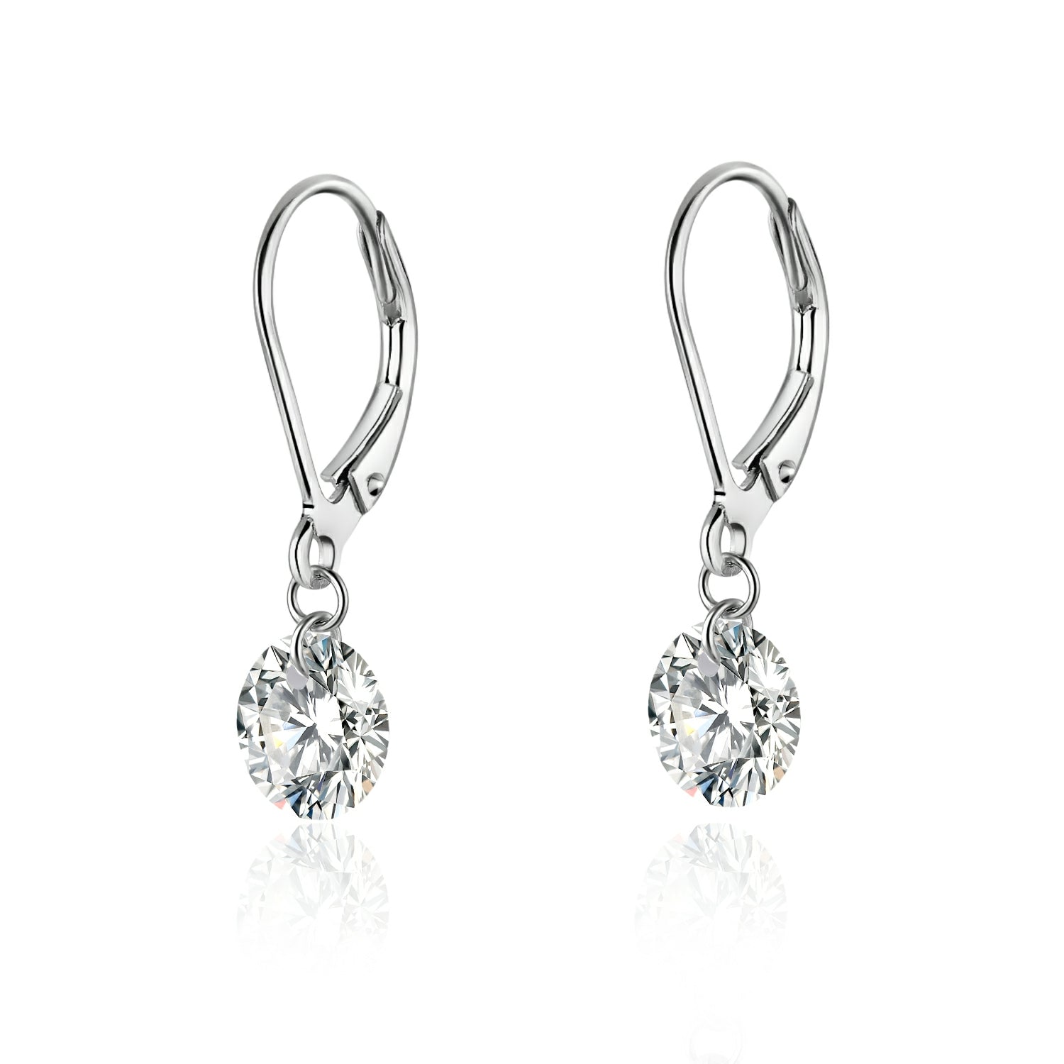 Top-quality Moissanite Luxury And Fashionable Light Luxury Jewelry Silver Stud Earrings S925 Silver Plated Platinum