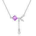 Natural Crystal Topaz Sterling Silver Necklace