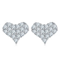 Top-quality Moissanite Luxury And Fashionable Light Luxury Jewelry Silver Stud Earrings S925 Silver Plated Platinum
