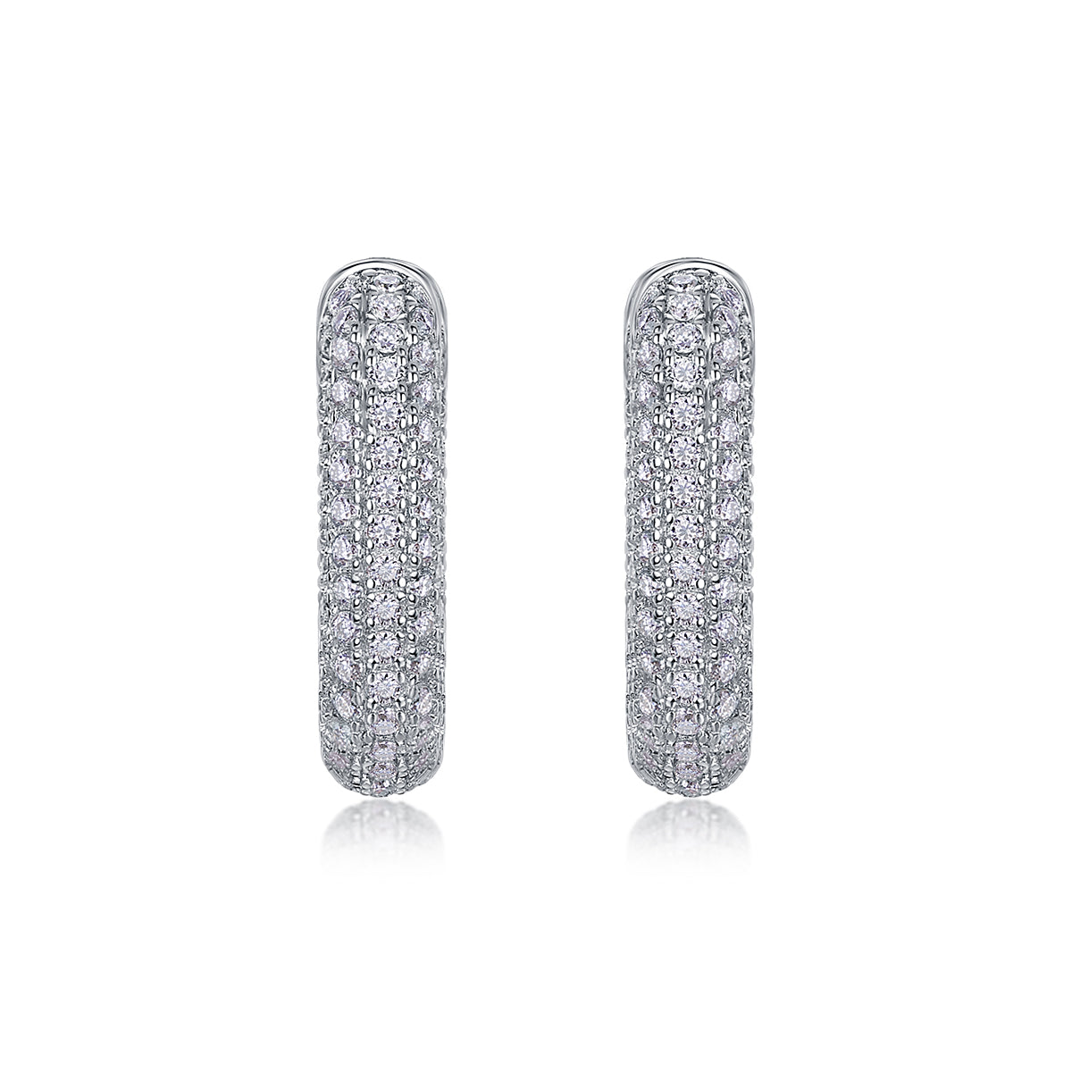 Top-quality Moissanite Luxury And Fashionable Light Luxury Jewelry Silver Stud Earrings S925 Silver Plated Platinum