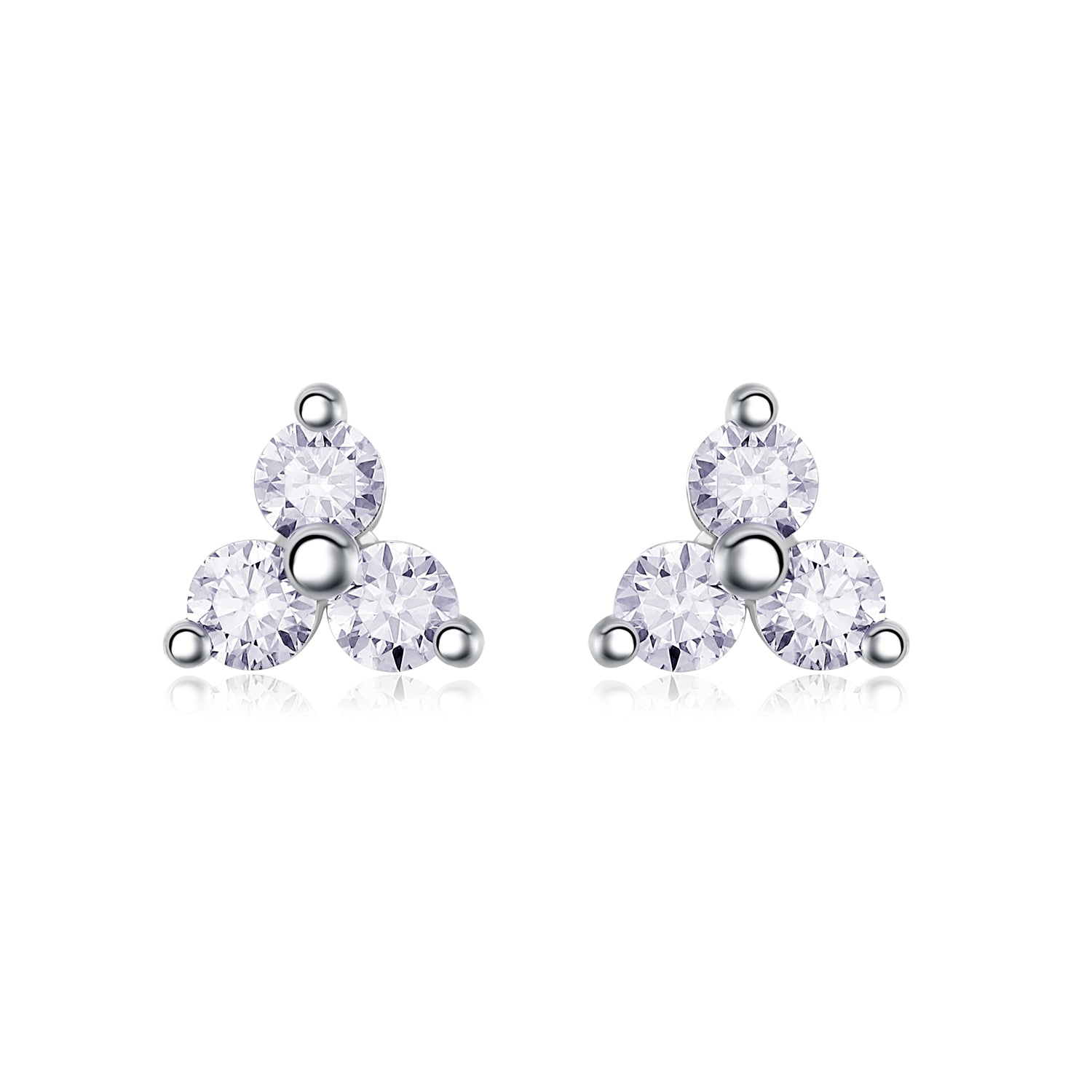 Top-quality Moissanite Luxury And Fashionable Light Luxury Jewelry Silver Stud Earrings S925 Silver Plated Platinum